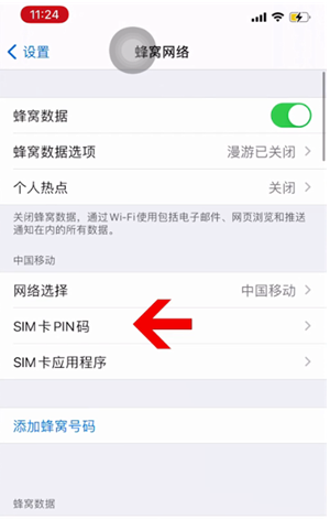 枞阳苹果14维修网分享如何给iPhone14的SIM卡设置密码 