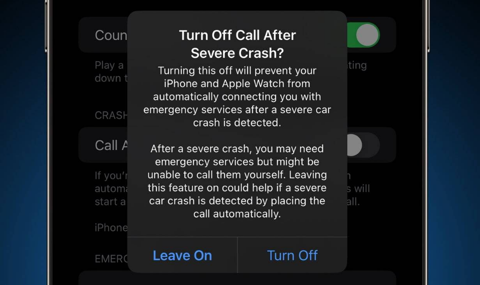 枞阳苹果14维修分享 iPhone 14 和 Apple Watch 上关闭崩溃检测 