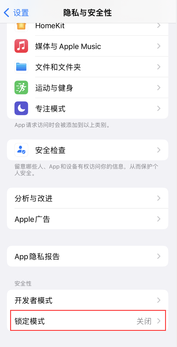 枞阳苹果手机维修分享iOS 16 “锁定模式”是什么 