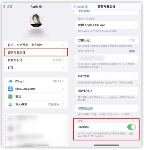 枞阳苹果手机维修分享iOS 16 自动验证功能开启方法 